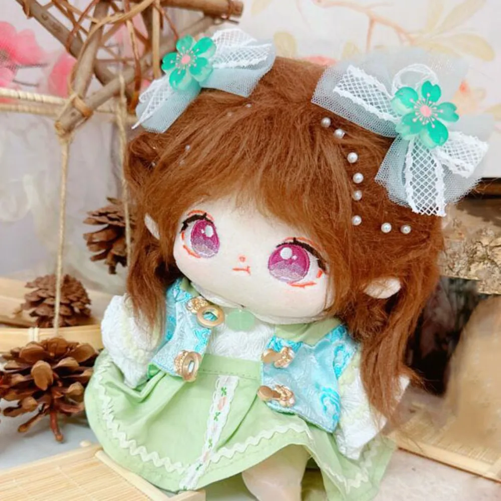 

Green Dress 20cm Cotton Doll Clothes Chinese Style Kawaii Cotton Doll's Clothes Outfit Mini Plush Doll Clothes 20cm Cotton Doll