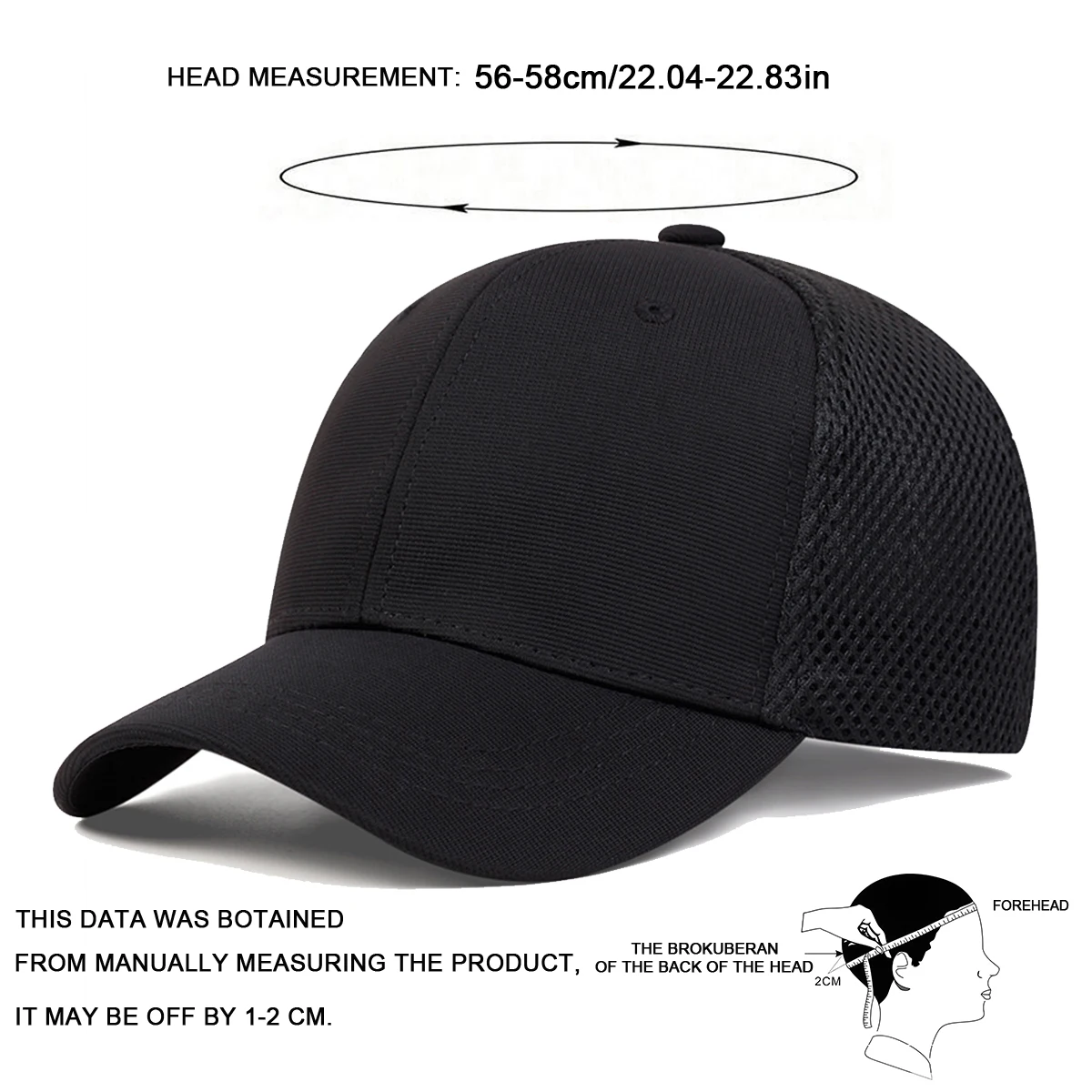 Unisex Rear Sealing Light Plate Baseball Net Caps Spring and Summer Outdoor Casual Hats Sunscreen Hat