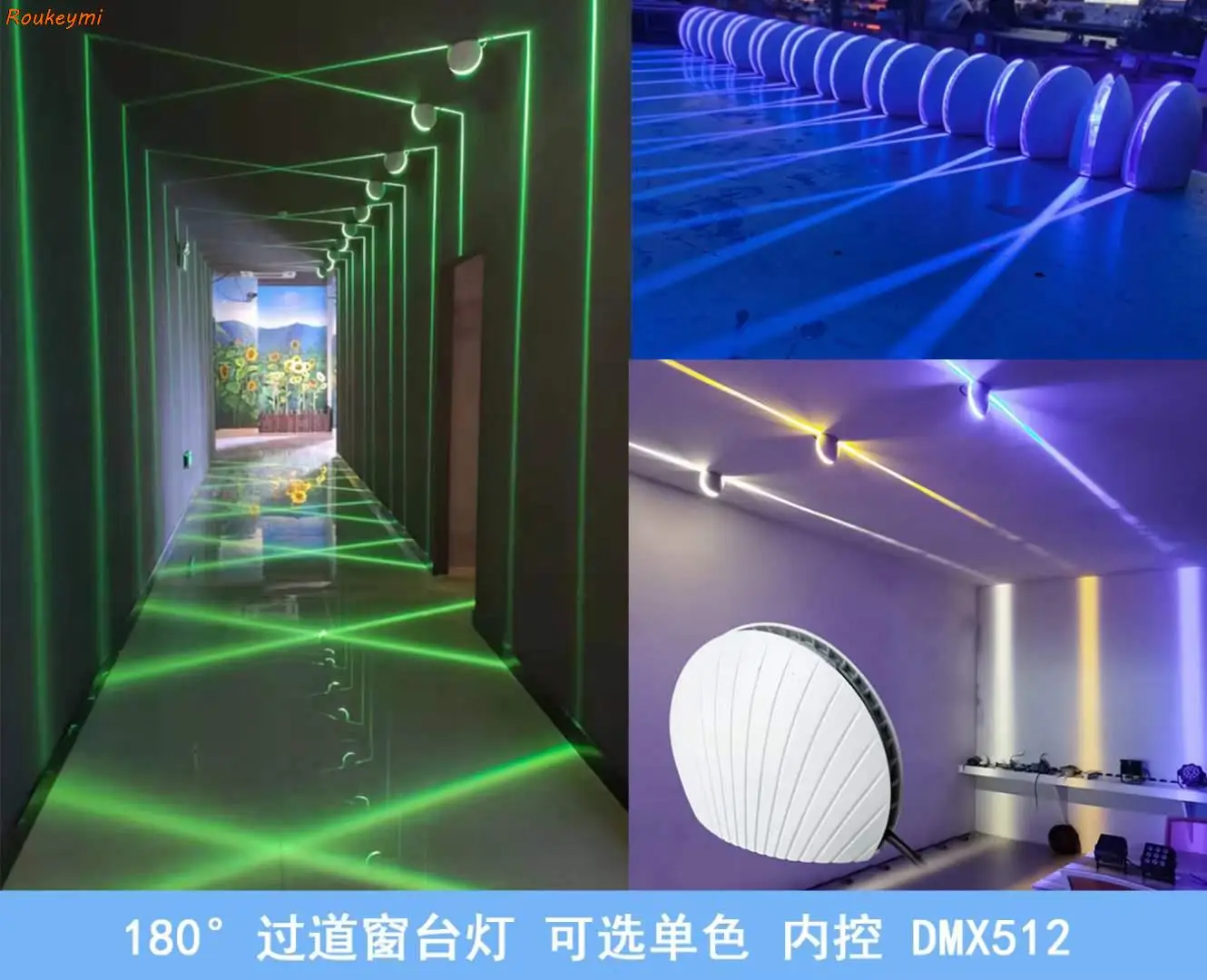 LED Window 18w Sill Colorful Remote Corridor Light 180 Degree Ray Door Frame Line Wall Lamps for Hotel Aisle Bar Muschellampe