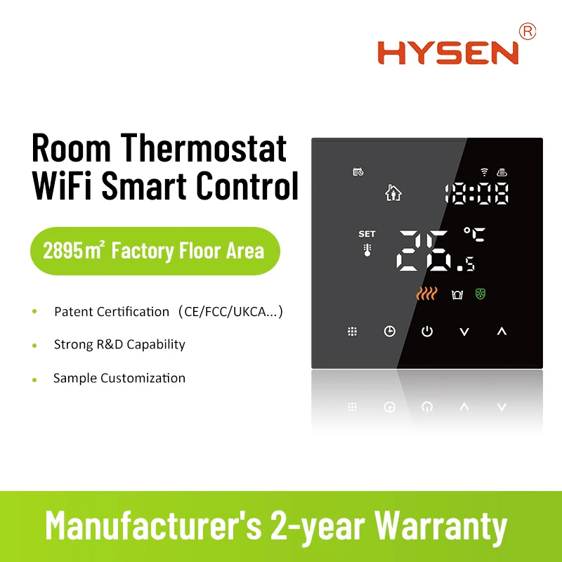 التدفئة الكهربائية 16A التحكم في درجة الحرارة شاشة تعمل باللمس الرقمية متحكم في درجة الحرارة سخان المياه تويا واي فاي ثرموستاتي #2