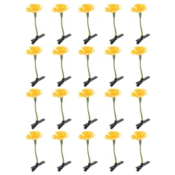 20 Pcs Funny Hair Clip Sunflowers Clips for Party Pins Summer Cartoon Girls Hairpin Plastic Child