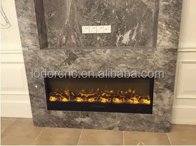 1500W Remote Control Electric Fireplace With LED Display Heated Steel Stainless Steel Recessed 1500mm For Indoor Use US AU Plug