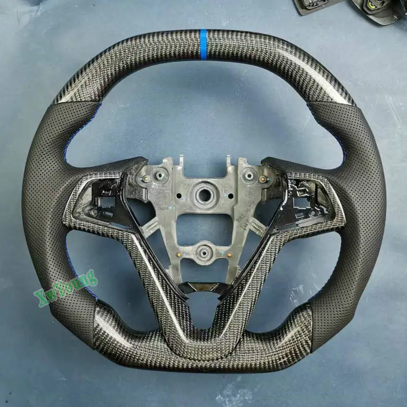 For Hyundai Veloster Customize 100% Real Carbon Fiber Leather Steering Wheel