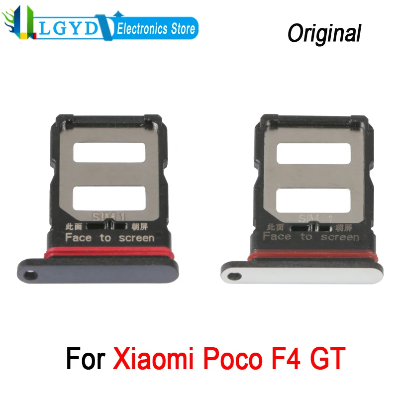 

Dual SIM Card Tray For Xiaomi Poco F4 GT SIM1+ SIM2 Card Tray Adapter Spare Part