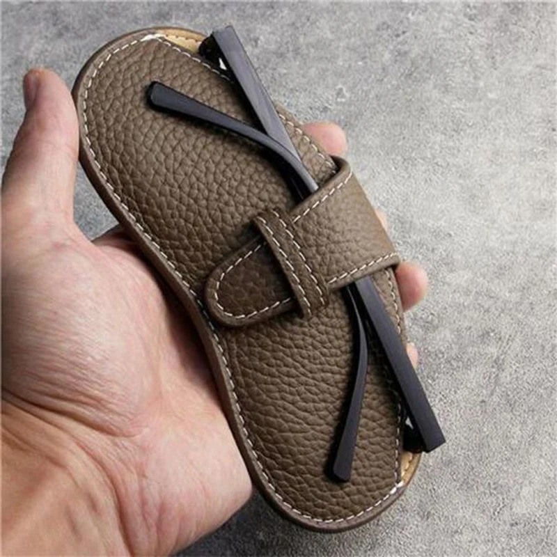 

Leather Glasses Case Women Soft Fashion Portable Sunglasses Bag Solid Eyewear Protector Pouch - Accessory for Optical Glasses