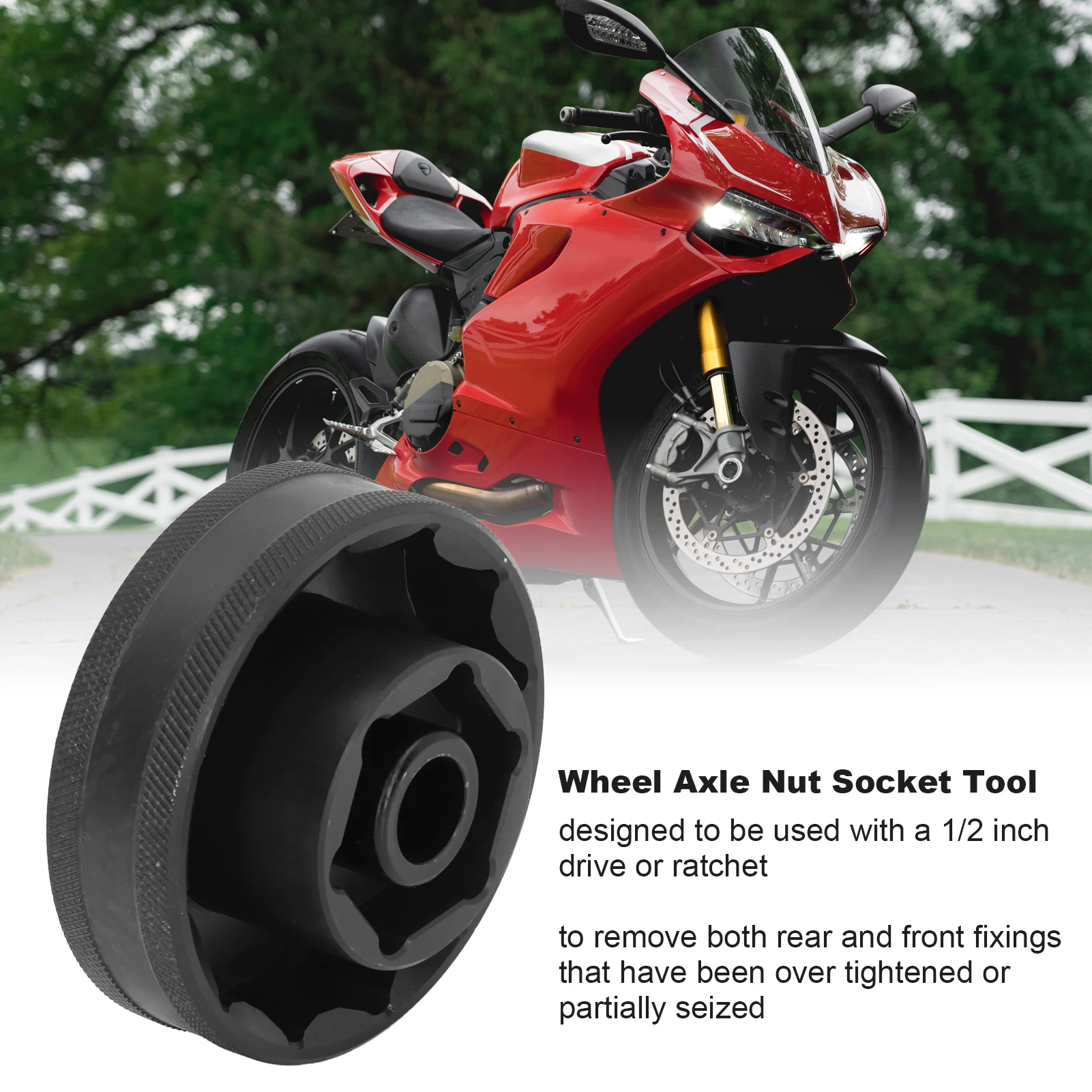 

Wheel Axle Nut Socket Tool Motorcycle Wheel Sleeve Tool Replacement for Ducati 1098 1198 1199S Multistrada Diavel