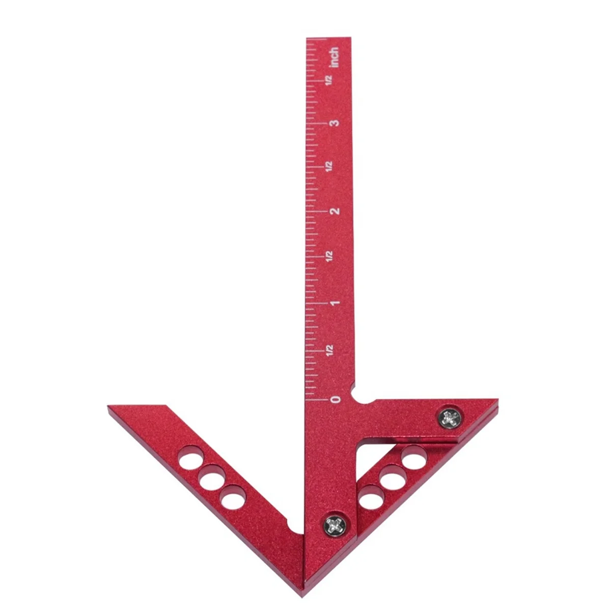 Center Finder Woodworking Square 45/90 Degree Right Angle Line Gauge Center Scribe Carpenter Ruler Wood Tool-Inch