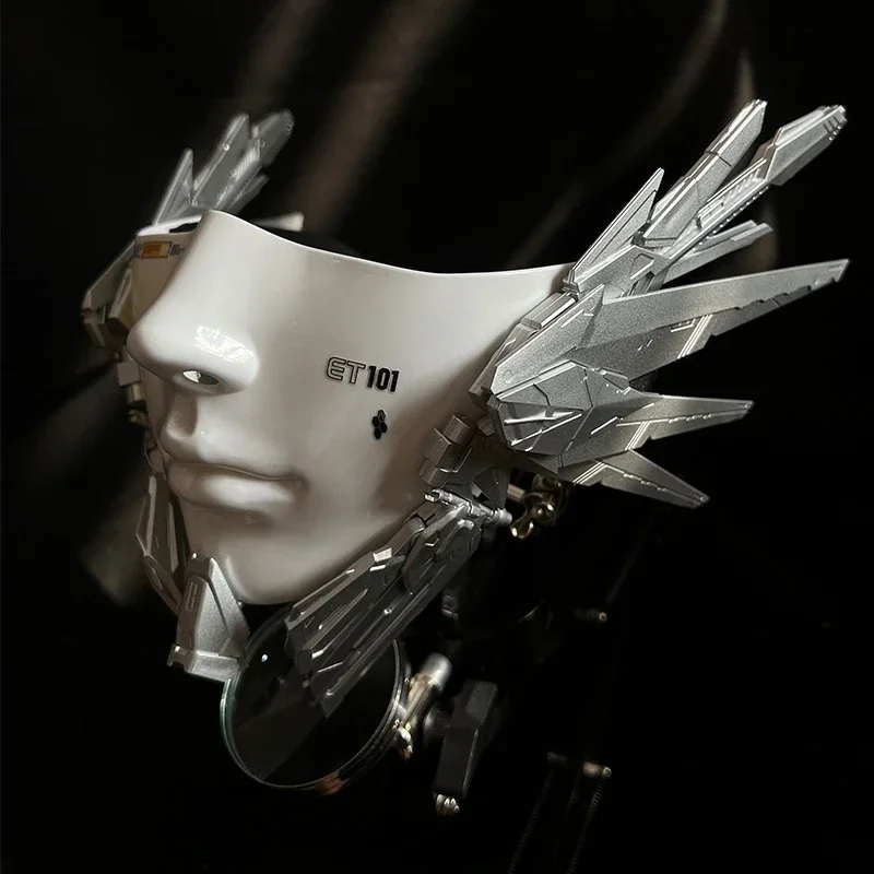 Cyberpunk mechanical Ji mask half face flying cos full face adult men and women mysterious mood beautiful woman technology sense