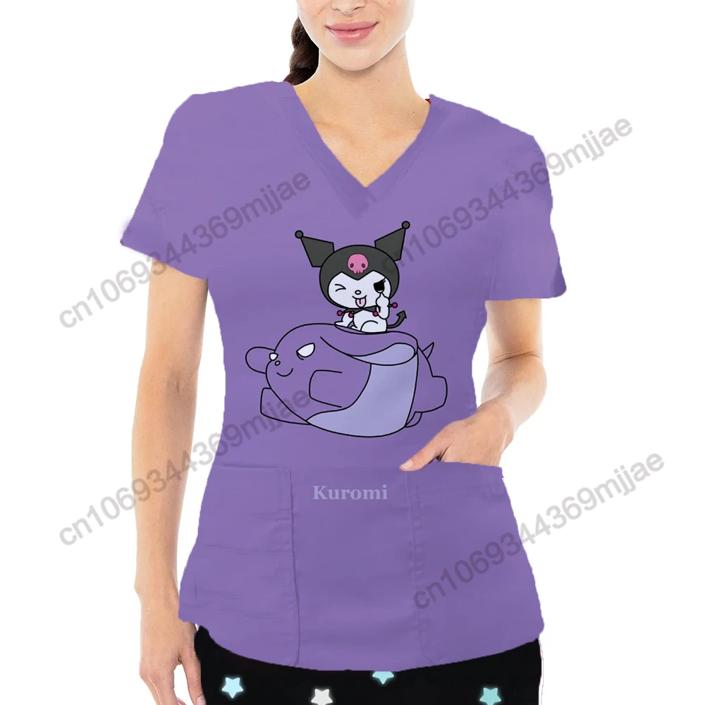 

Disney Tops Y2k Clothes Women T Shirt Nurse Uniform Traf 2023 Woman V-neck Pocket Yk2 Luxury T-shirt Women's T-shirts One Pieces