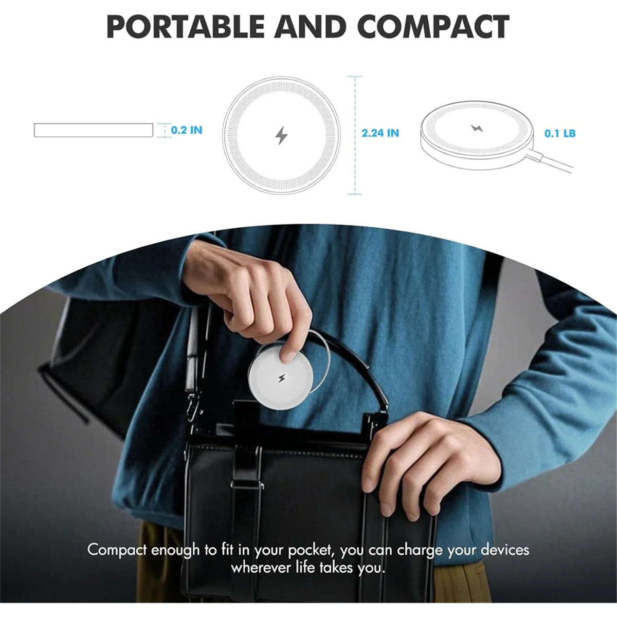 2025 + وسادة شاحن لاسلكية مغناطيسية: 15 وات لوحة شحن سريعة وآمنة لسلسلة 16/15/14/13/12، لـ 4 3 2 Pro B
