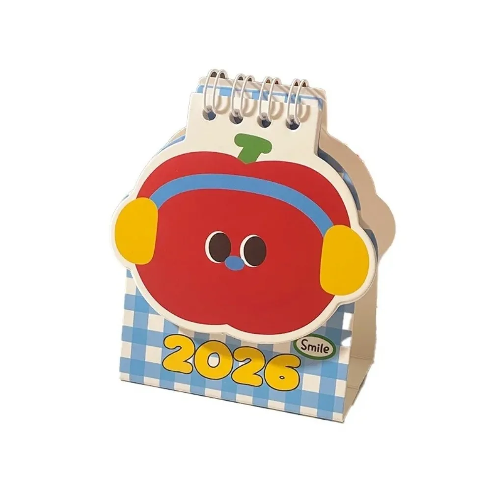 

Cute Mini 2026 Desk Calendar Cartoon Portable Schedule Planner Coil Binding Daily Planner Desktop Decoration
