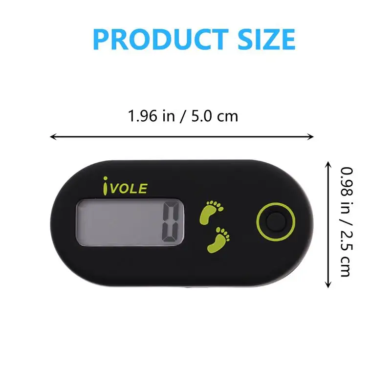 Podómetro electrónico 3D de una sola función, Simple, para caminar, correr, Mini contador de pasos, podómetro Digital 3D para ejercicio, 1 unidad