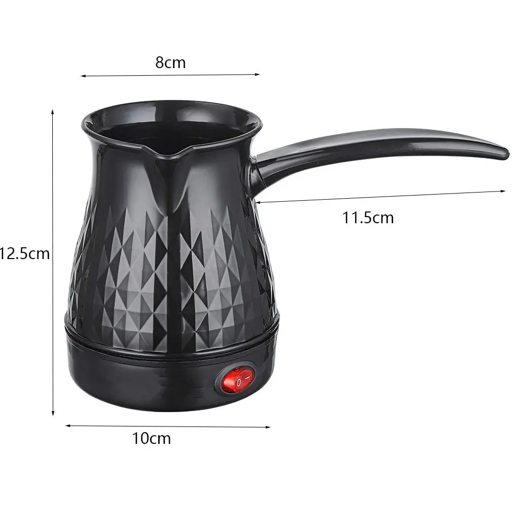 Comfortable Grip Electric Turkish Coffee Pot Plastic Mini Espresso Kettle 600W Turkish Coffee Maker Restaurant