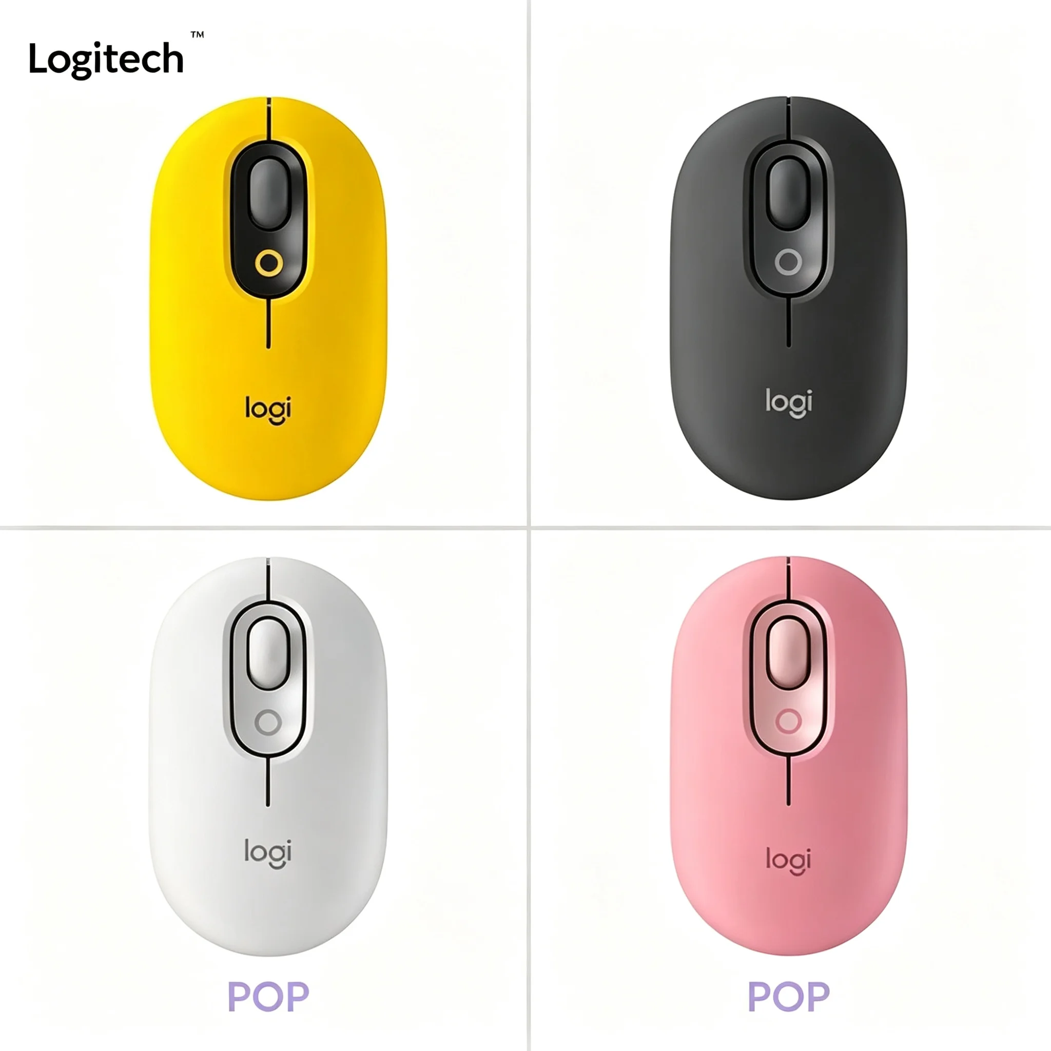 Logitech POP Mouse Bluetooth Wireless Mouse Durable Build Quality Office Computer Mice