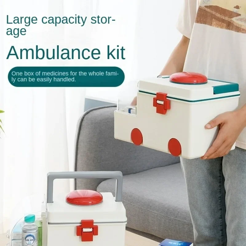 Multifunctional Ambulance Medicine Box Large Capacity Household Large Portable Portable Medicine Medical Box Storage Box