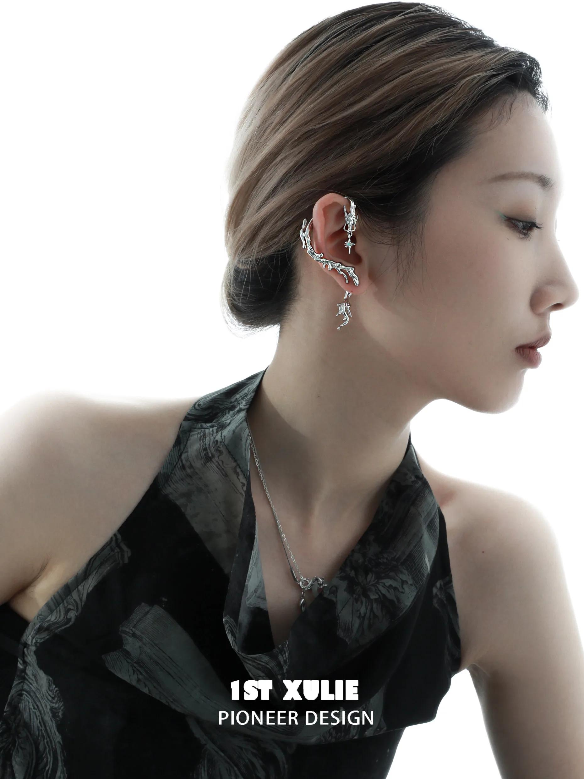 New Chinese Style Earrings Ear Hanging Original Niche Design High-Grade Sweet Cool Hot Girl Earrings Earrings