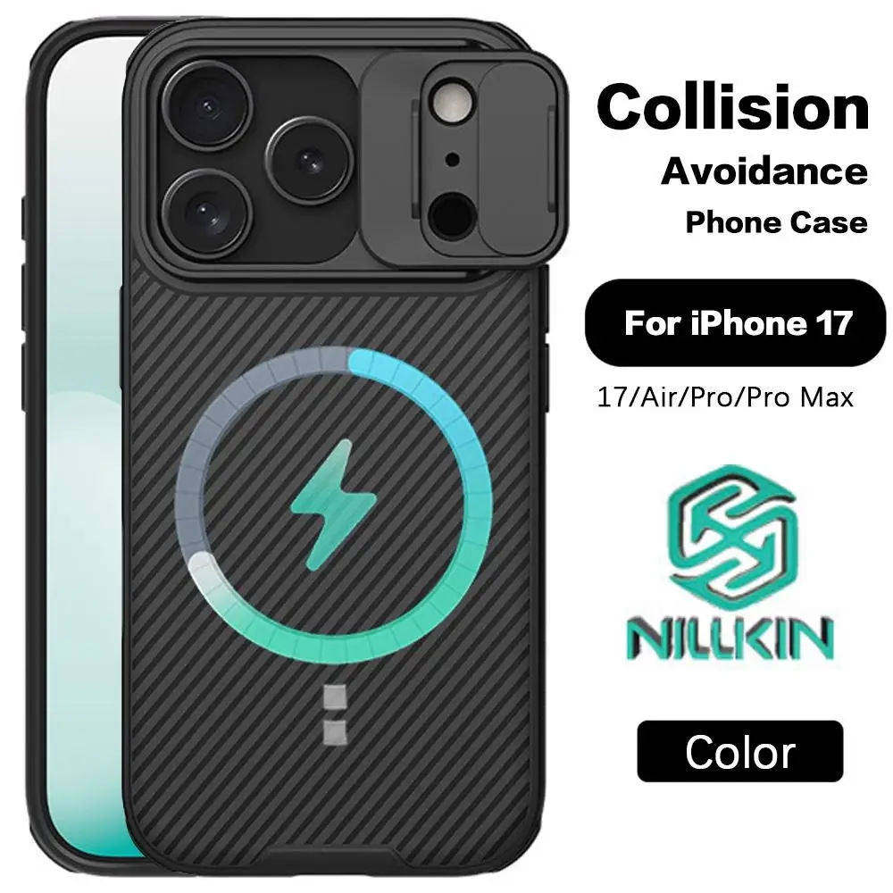 

Nillkin for iPhone 17/Pro/Air/Pro Max Slim Fit Magsafe Phone Case with Magnetic Shockproof Shell Slide Camera Protective Cover