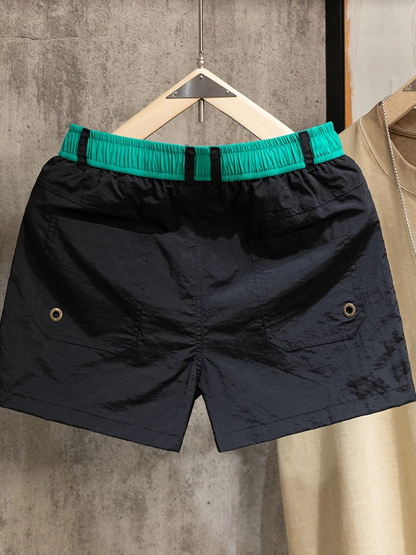 Estate da uomo Corsa Sport Foderato interno Tee-quarzo Lunghezza orts Qui Dry Costumi da bagno Pantaloni da spiaggia casual Giovani Active Sle