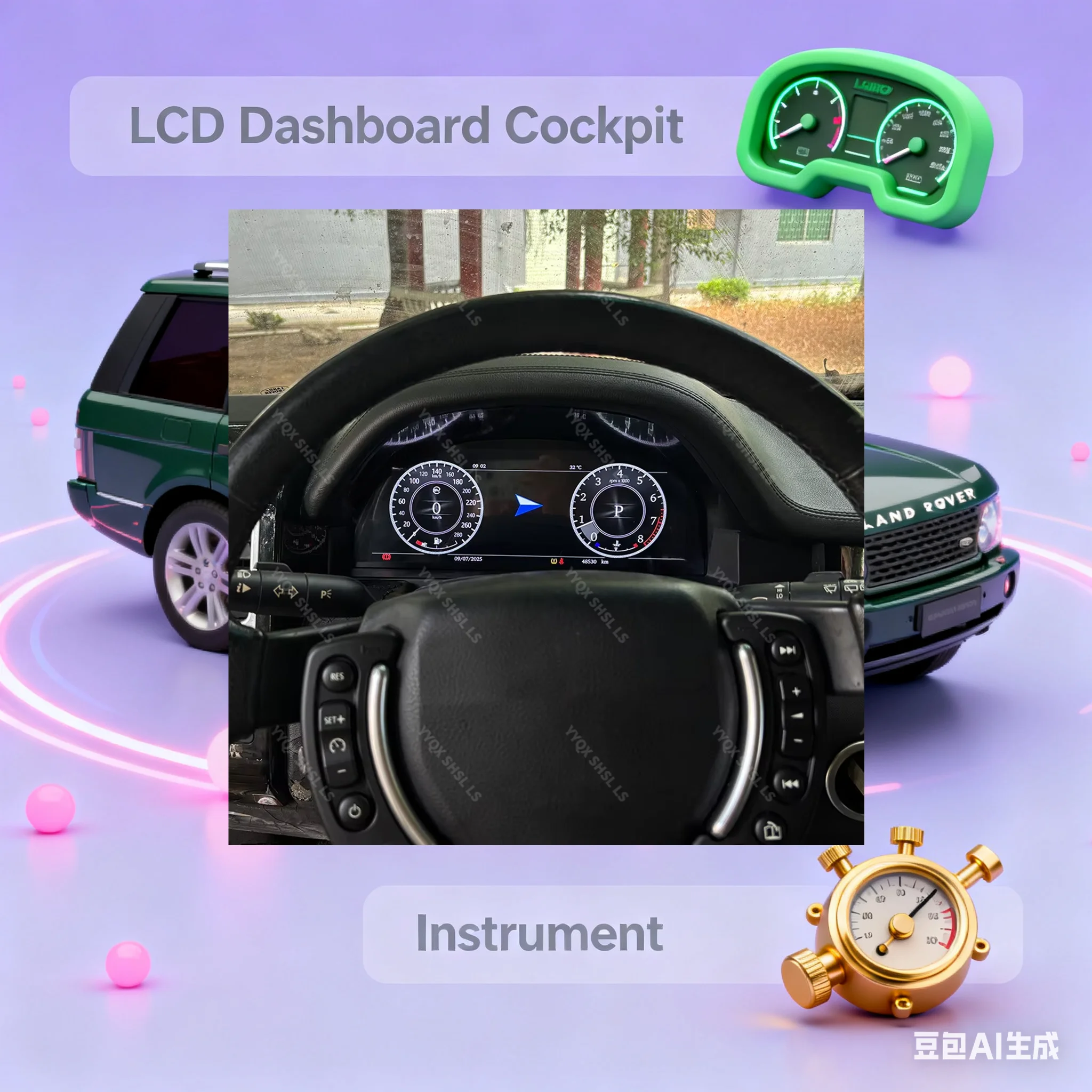 

Приборная панель, виртуальный прибор для кабины, автоматический измеритель скорости, искусственный экран, автомобильный ЖК-цифровой кластер для Land Range Rover V8 L322 2002-2012