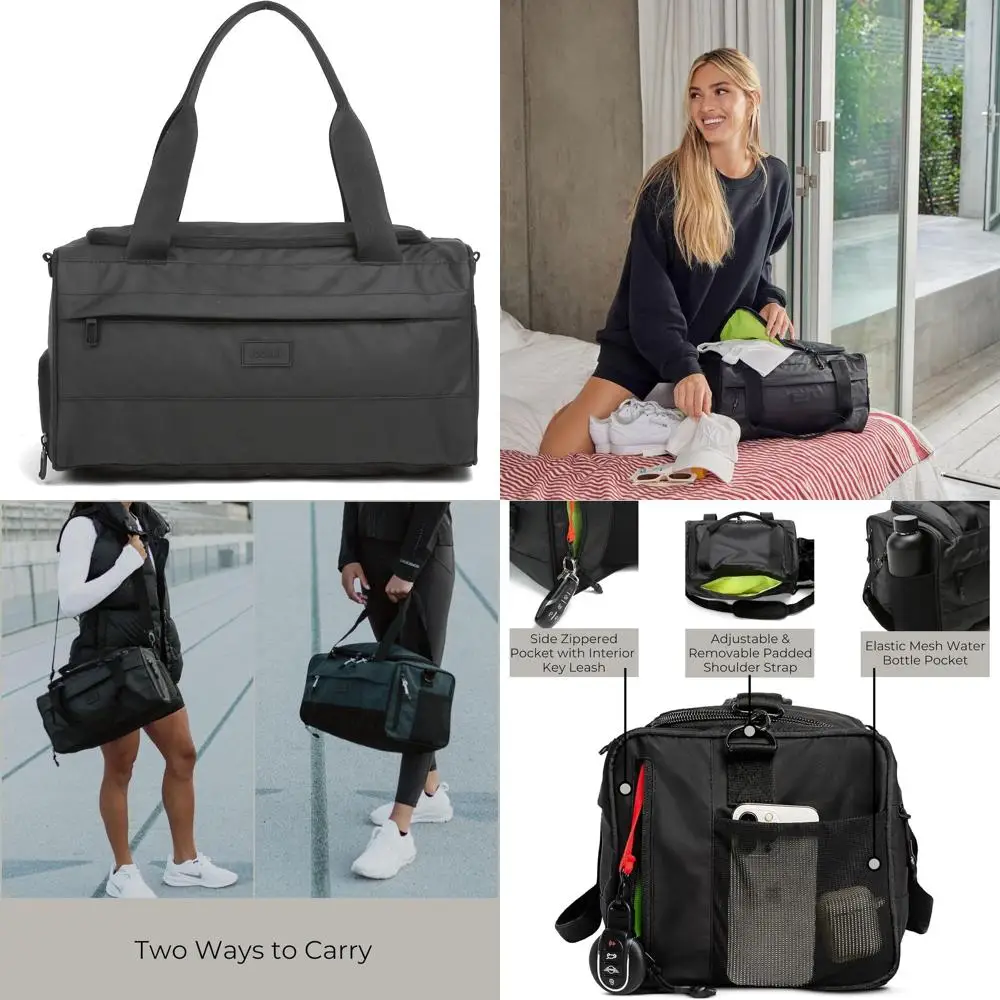 

Compact 22L Gym Bag for Men & Women: Lightweight Travel Duffel with Shoe Compartment, Ideal for Sports, Training, Overnight and