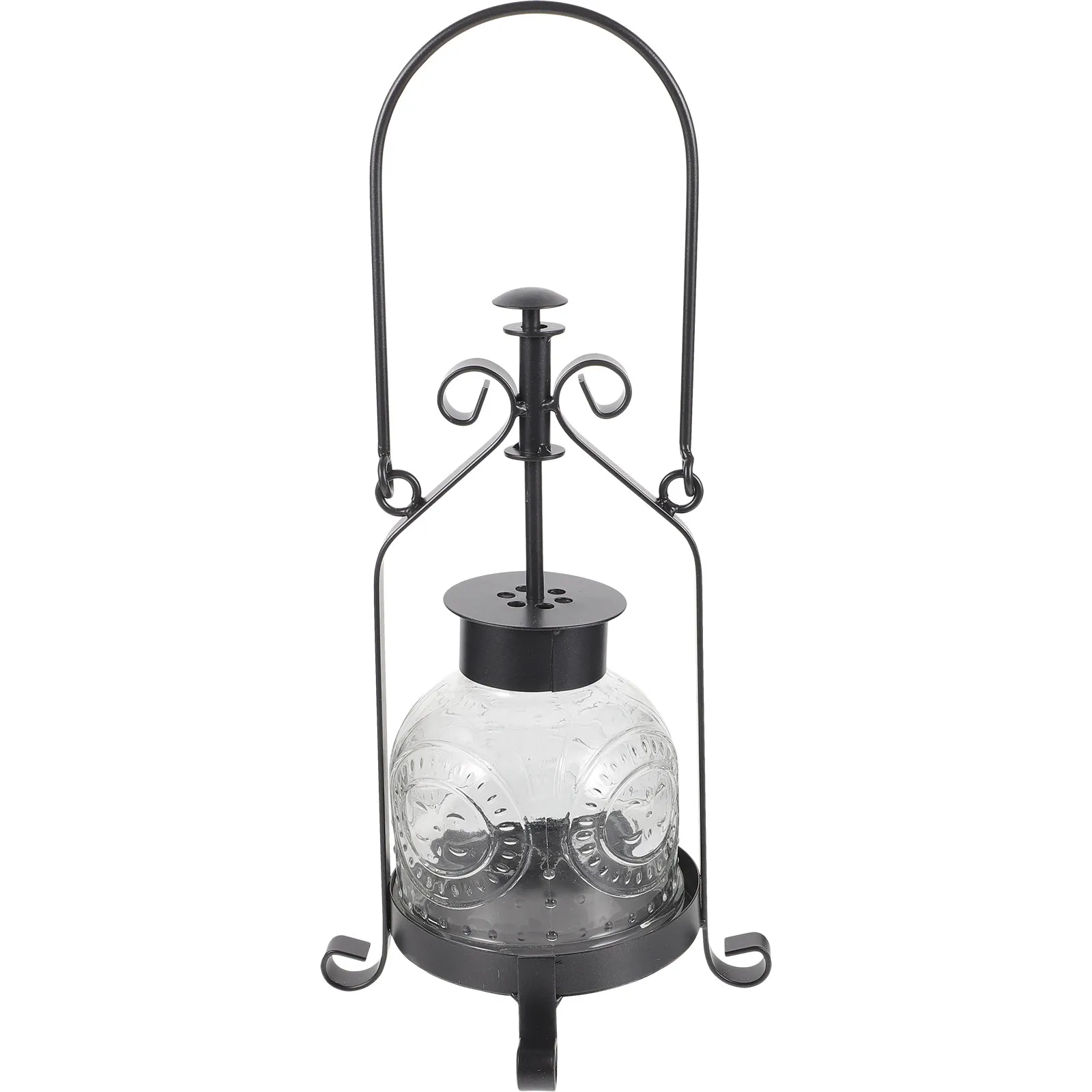 Vintage Oil Lamp Design Holder Iron Art Creative Geometric Romantic Table Ornament Home Decor