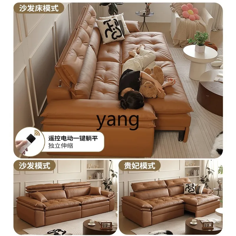 LH minimalist multi-functional intelligent electric sofa first layer cowhide sofa living room