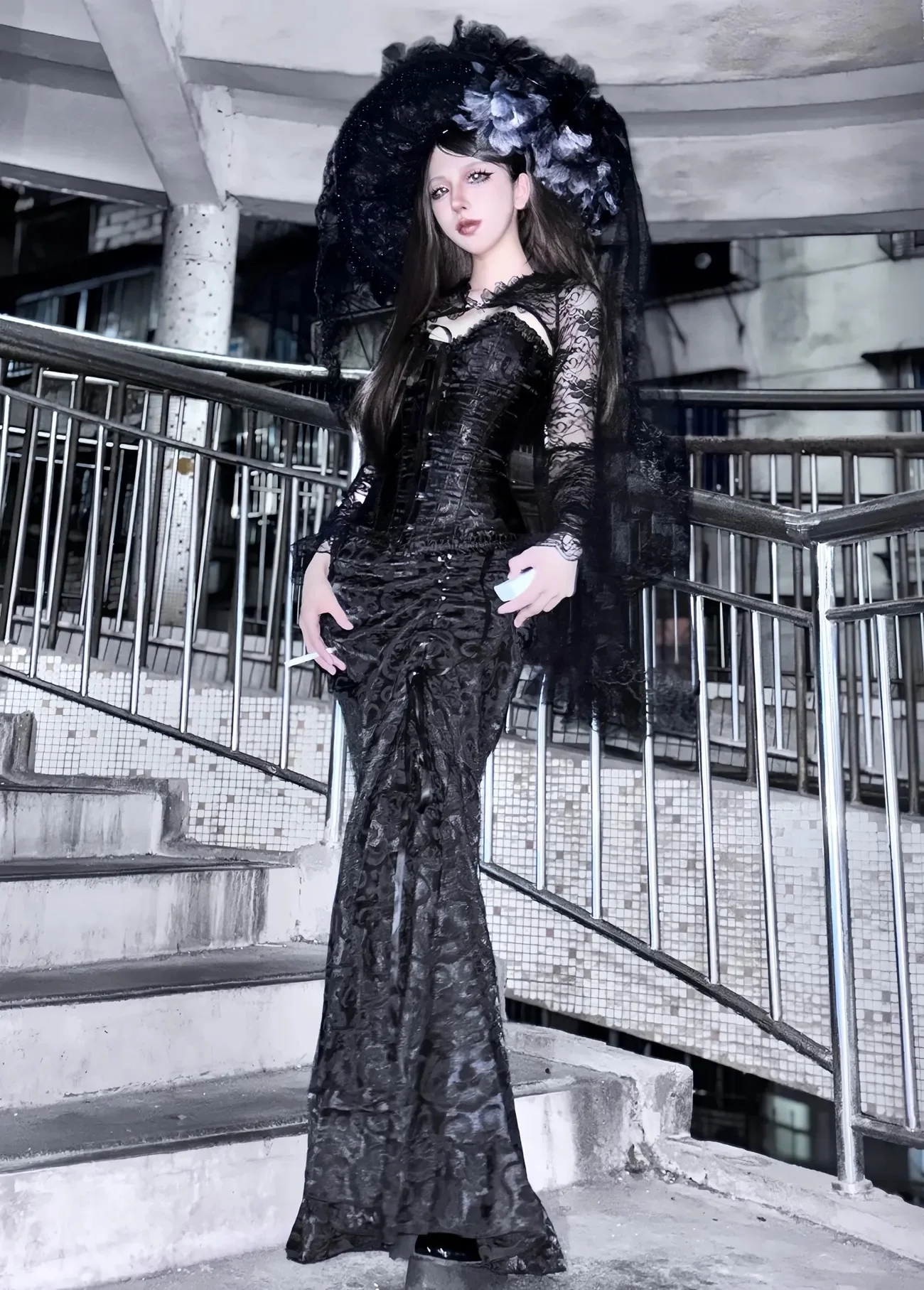 

Винтажная юбка Coalfell Hotgirl Dark Palace, комплект юбки Victoria с высокой талией и рыбьим хвостом, длинное платье на Хэллоуин