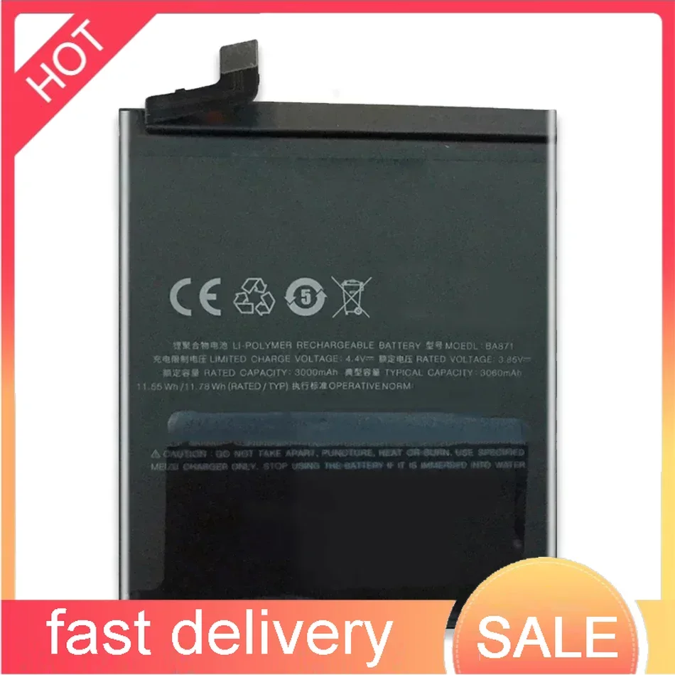 Mobile Phone Battery For Meizu Meilan M15 15 Lite  M871H BA871 , 3060mAh