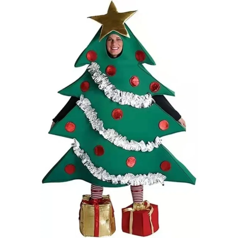 New Christmas Stage Performance Costumes Christmas Tree Doll Clothes With Footwear Adult Festival Cosplay Playing Costumes