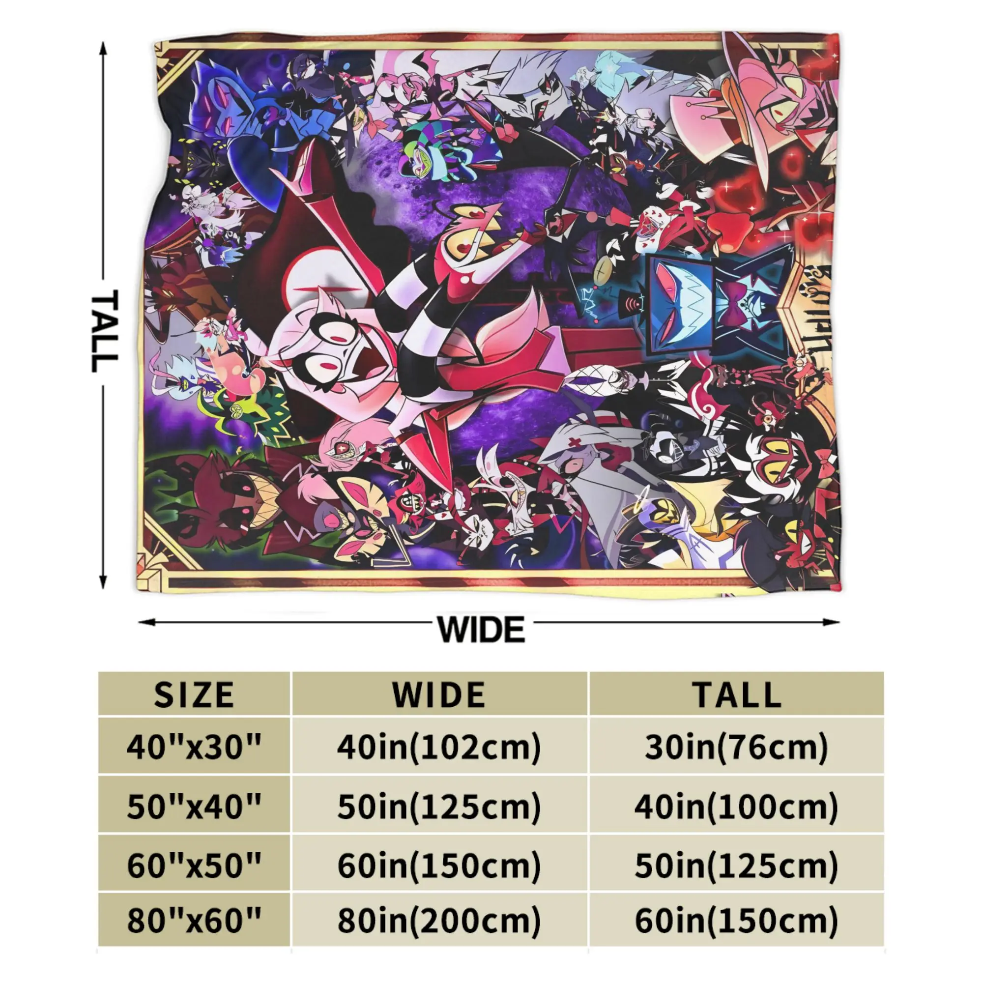 سوبر بطانية دافئة التخييم 2025 H-Hazbin فندق أنمي رمي بطانية الفانيلا المفرش لغرفة النوم غطاء سرير أريكة مريحة