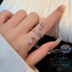 Snake Ring Micro Inlaid Zircon Wound Small Female Simplicity Minority Designer Fashion Index Finger Ring