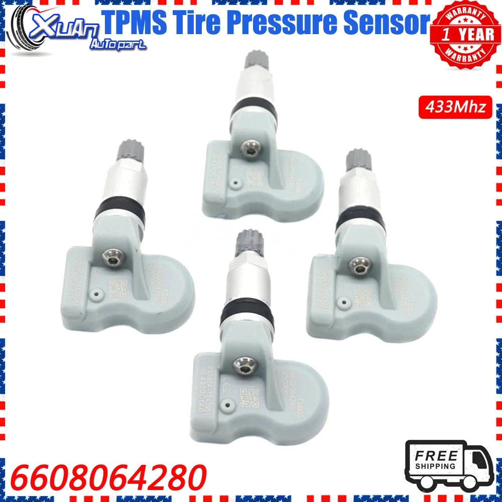 XUAN TPMS Tire Pressure Monitoring Sensor 6608064280 For Geely Atlas COOL Atlas L VX11 L Galaxy L6 L7 Preface L GE11 A G6 433Mhz