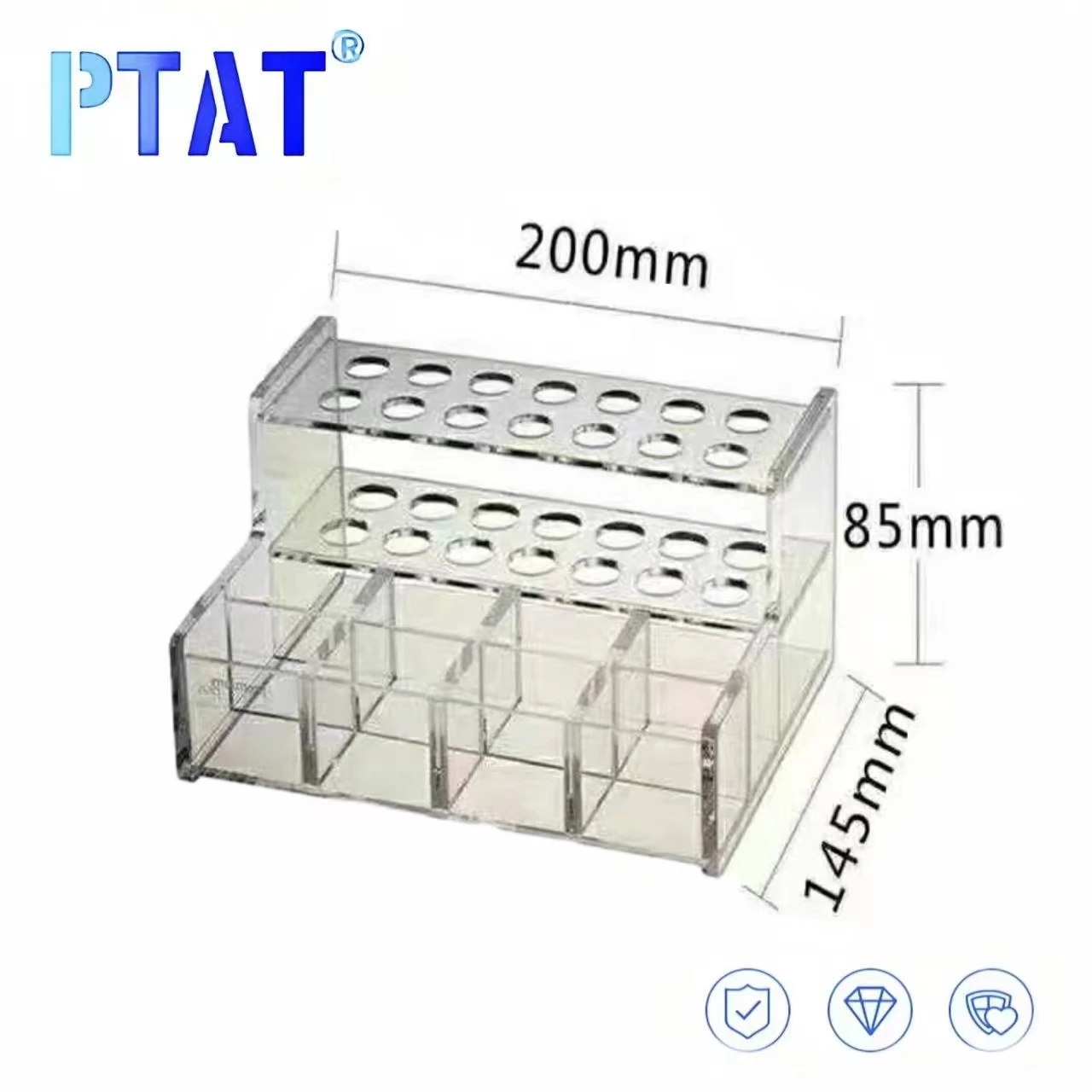 Dental Transparent Acrylic Resin Organizers Dental Composite Resin Holder for Dentistry Clinic Supplies Organizer 1pcs