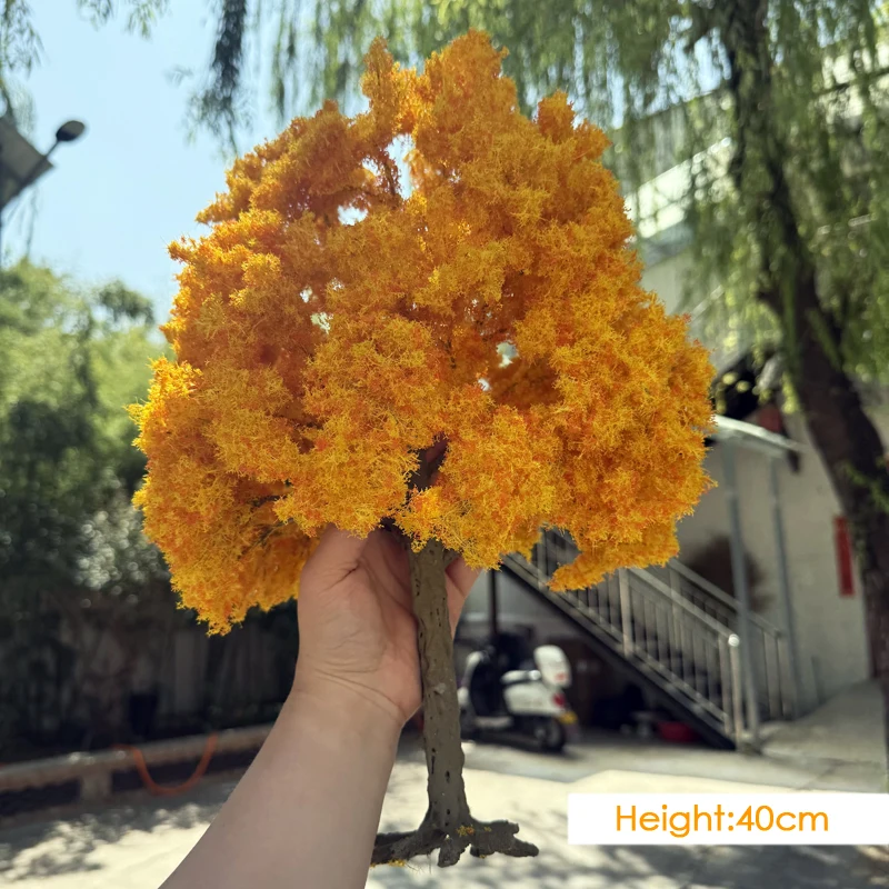 Simulation micro 35/40cm paysage fil cerisier avec base fait à la main faux arbre maison de poupée aménagement paysager bricolage