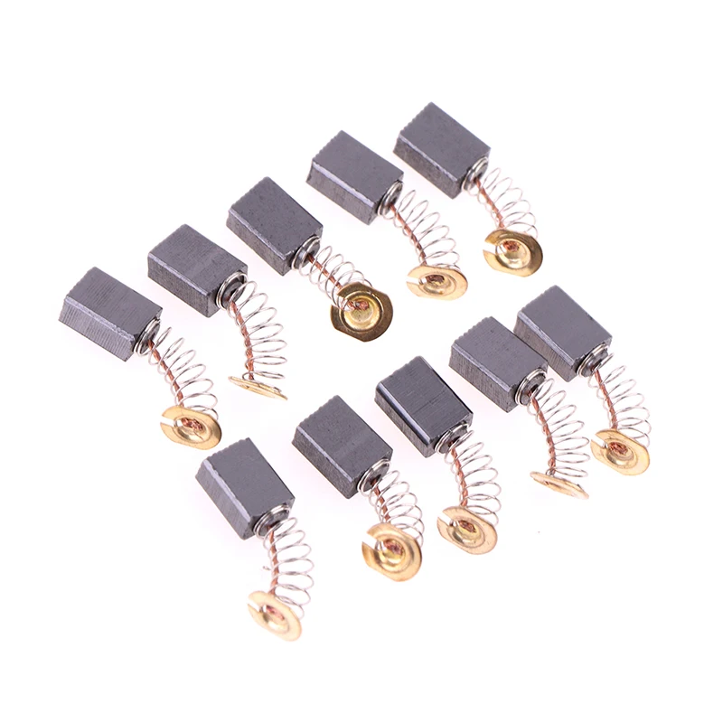 10Pcs/pack Angle Grinder Carbon Brushes 6*9*14mm Power Tool Electric Motor Spare Part Electric Grinder Replacement