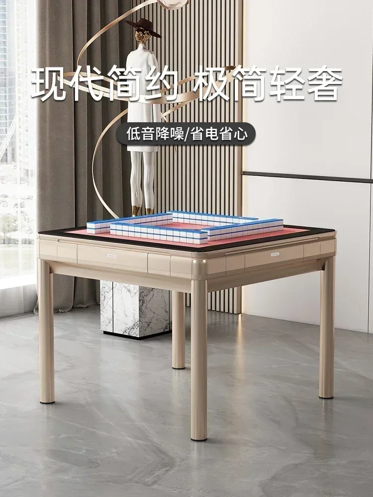 X Mahjong Machine Automatic Bass Dining Table Mahjong Table Light Luxury Dining Table Dual-Use Four-Mouth Machine Four-Leg
