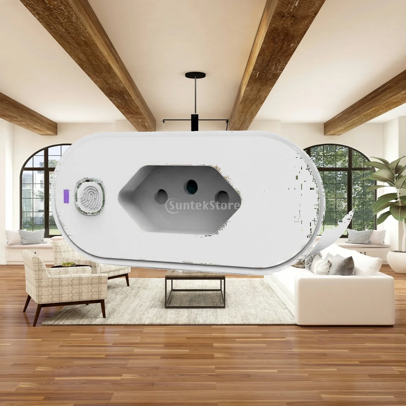 Remote Controlled Wifi Socket Smart Plug for Home Office Automation App and Voice Command Compatible with Alexa Google Home
