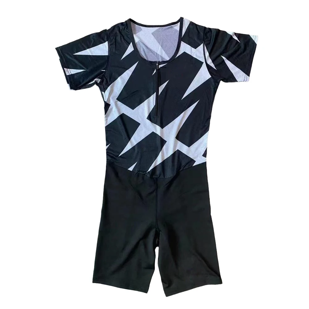 Men One-piece Suit Track and Field Suit Marathon T-shirt Man Elite Leggings Sports Shorts Fast Running Speedsuit Middle Pants