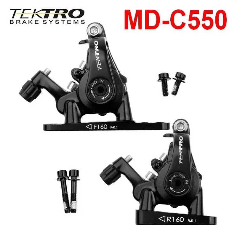 TEKTRO MD-C550 Road Bike Disc Brake FM Flat Mount 160/140mm  Dual Piston Line Pulling Disc Brake Mechanical Caliper