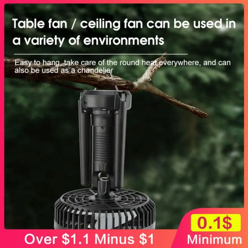 Foldable Tripod Charging Fan Type-c Charging Camping Fan Dormitory Fan Fishing Fan Multifunction Bedside Lamp Low-noise Stable