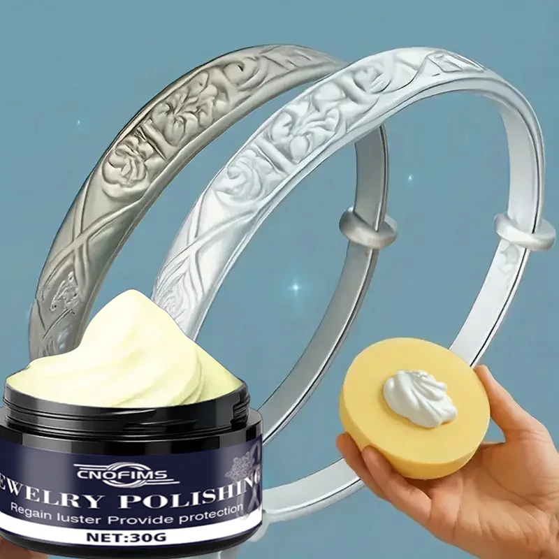 Fasilawei Jewelry Restoration Kit - Silvery & Golden Polishing Cream Oxidation Paste Essential for Gemstone Care Jewelry Polish