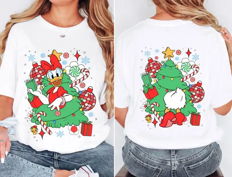 2025 Nuovo modello Disney stampato T-shirt girocollo in puro cotone a maniche corte con tendenza alla moda di strada unisex