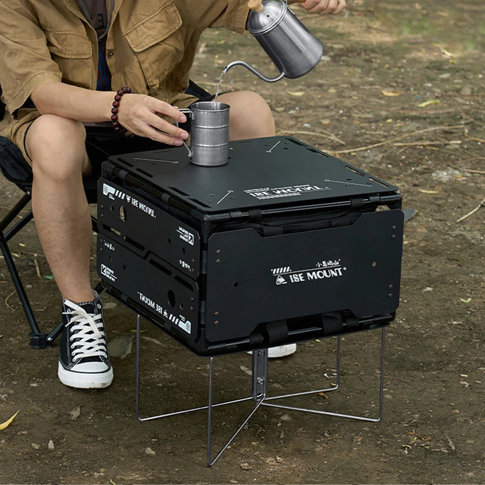Suporte de Caixa de Alumínio c - Outdoor Camping Folding Storage Box avaliação e preço