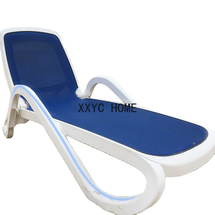 

Adjustable plastic beach lounge chair mesh swimming pool chair