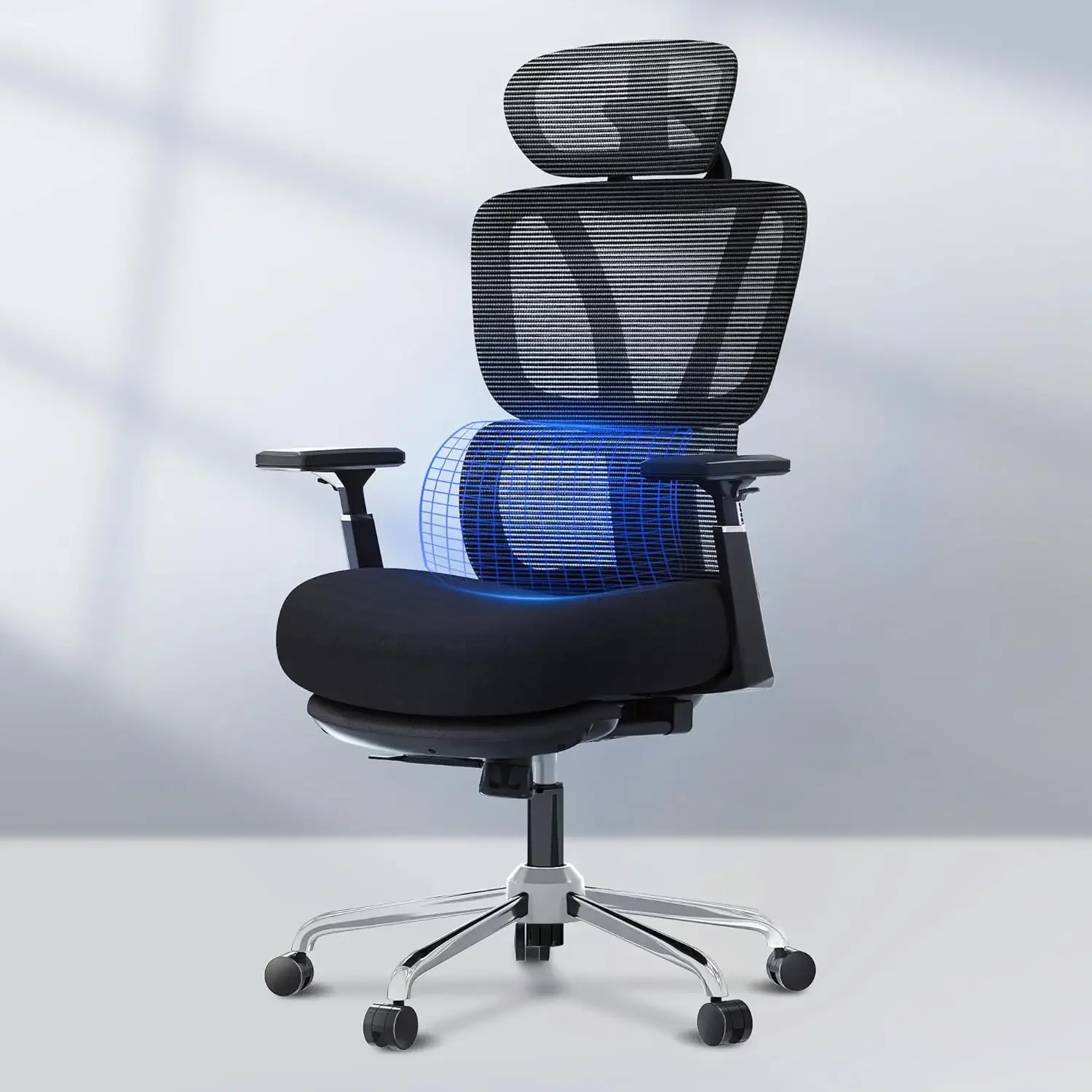 

FLEXISPOT OC4 Plus Office Chair,Big and Tall Mesh Computer Desk Chair,Ergonomic Task Chair with Adjustable Lumbar Support,Headre