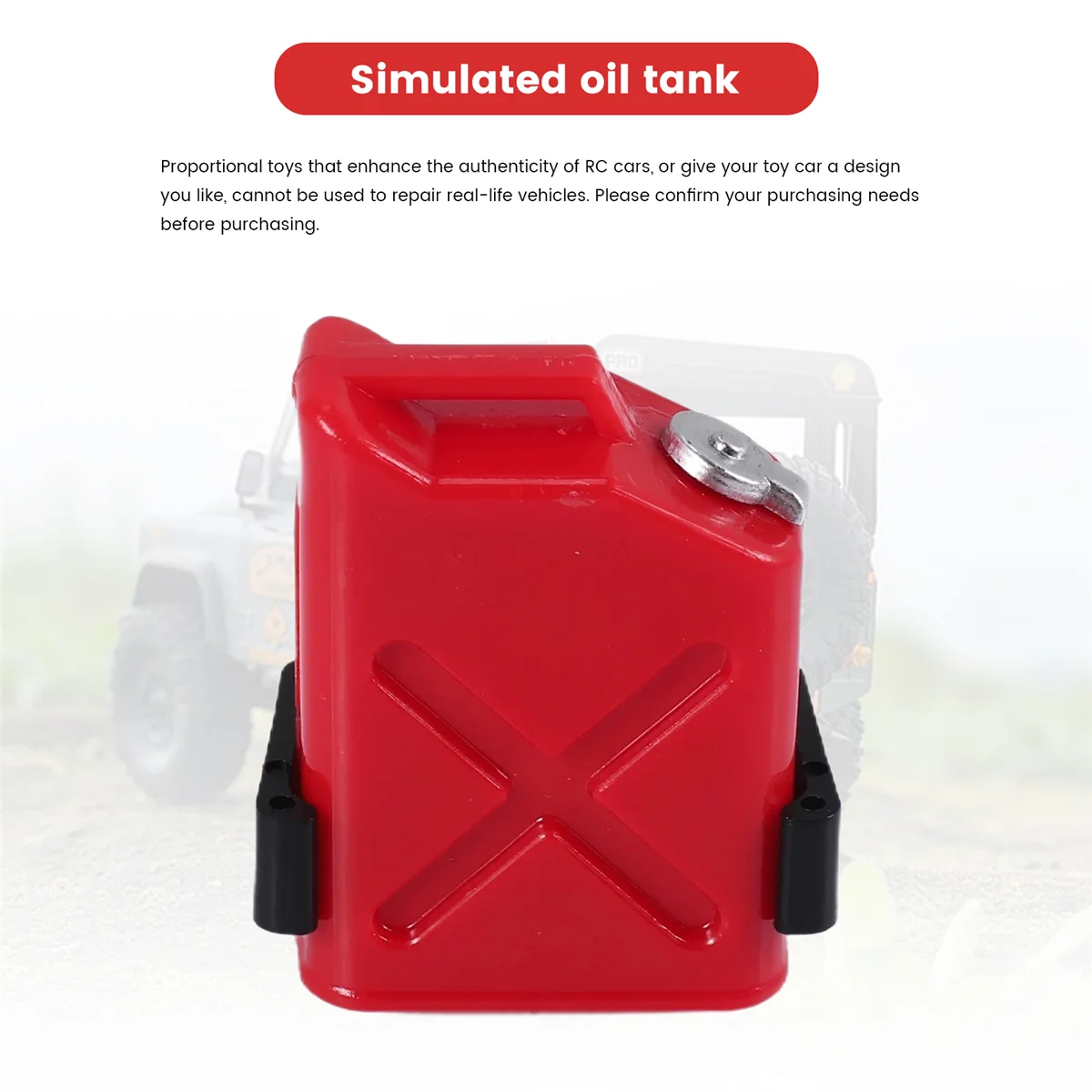 RC Rock Crawler 1:10 Accessories Mini Fuel Tank for TAMIYA CC01 Axial SCX10 90046 D90 D110 TF2 Traxxas TRX-4 Crawler Truck,Red