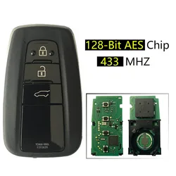 CN007123 chiave intelligente a 3 pulsanti Aftermarket per Toyota Land Cruiser Remote con Chip AES a 128 Bit 433mhz Board muslimatex