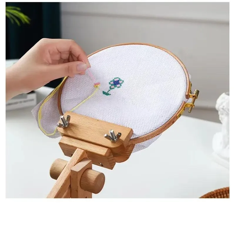 Beech Wood Table Top for Embroidery and Cross Stitching Crafts with Recessed Shelves