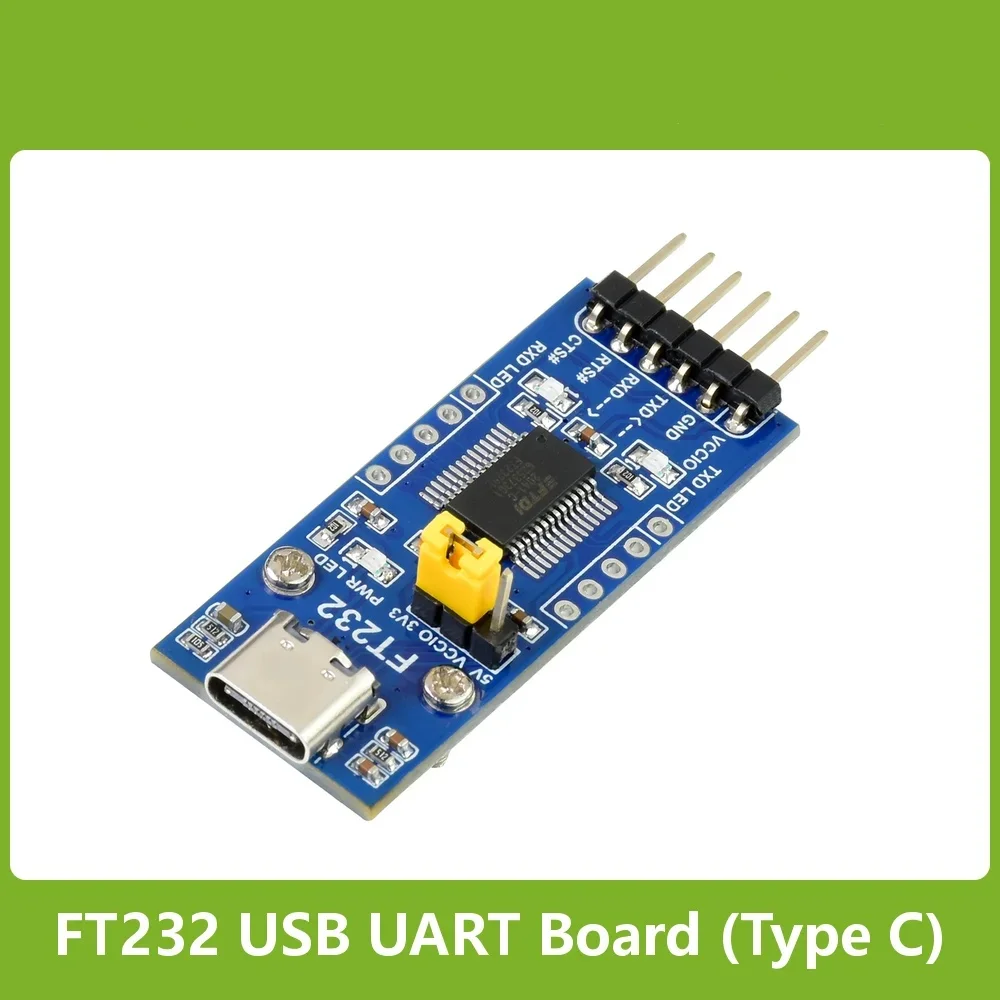 Waveshare FT232 USB UART Board Type C USB To UART(TTL) Communication Module USB-C Connector Support Mac OS,Linux,Android,Windows