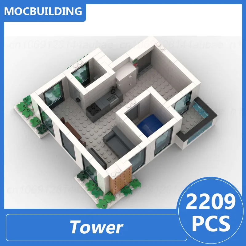 Tower Modular Buildings Moc Blocks Diy Assemble Bricks Architecture Display Creative Educational Collection Toys Gifts 2209PCS